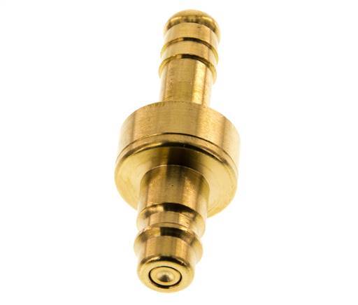 Brass DN 7.2 (Euro) Air Coupling Plug 10 mm Hose Pillar Double Shut-Off