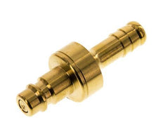Brass DN 7.2 (Euro) Air Coupling Plug 10 mm Hose Pillar Double Shut-Off