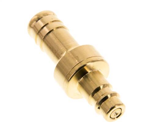 Brass DN 7.2 (Euro) Air Coupling Plug 13 mm Hose Pillar Double Shut-Off