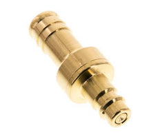 Brass DN 7.2 (Euro) Air Coupling Plug 13 mm Hose Pillar Double Shut-Off