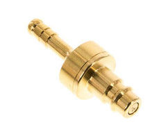 Brass DN 7.2 (Euro) Air Coupling Plug 6 mm Hose Pillar Double Shut-Off