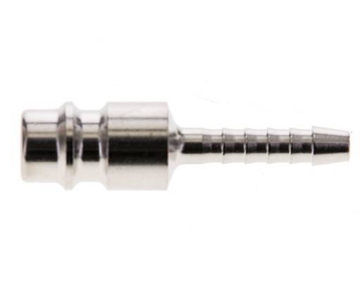 Nickel-plated Brass DN 7.2 (Euro) Air Coupling Plug 4 mm Hose Pillar [2 Pieces]