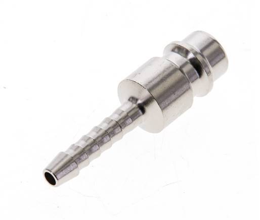 Nickel-plated Brass DN 7.2 (Euro) Air Coupling Plug 4 mm Hose Pillar [2 Pieces]