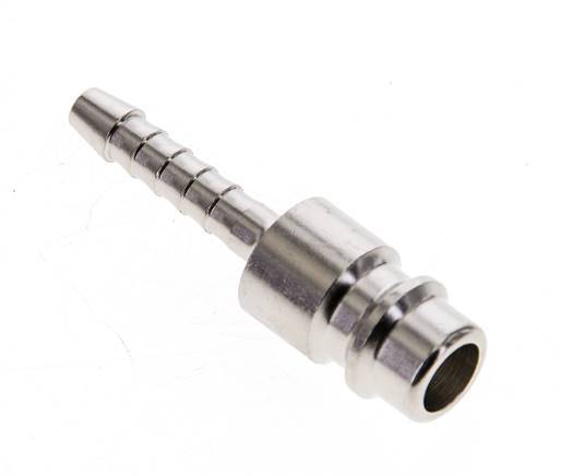 Nickel-plated Brass DN 7.2 (Euro) Air Coupling Plug 4 mm Hose Pillar [2 Pieces]