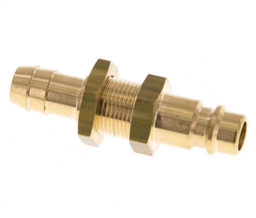 Brass DN 7.2 (Euro) Air Coupling Plug 10 mm Hose Pillar Bulkhead
