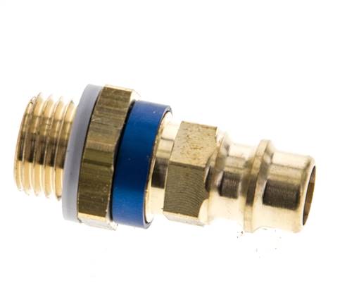 Acoplamiento de aire de latón DN 7.2 (Euro) codificado en azul Enchufe G 1/4 pulgada macho
