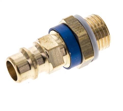 Acoplamiento de aire de latón DN 7.2 (Euro) codificado en azul Enchufe G 1/4 pulgada macho