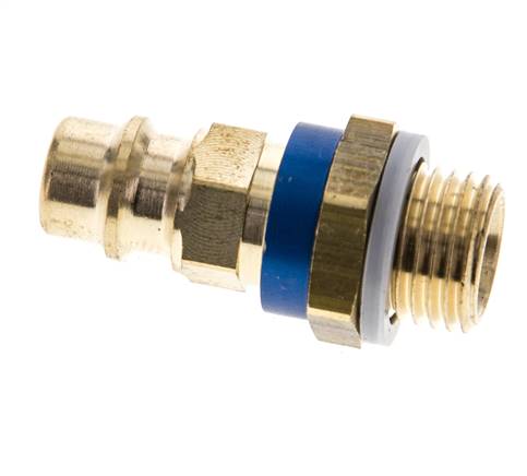 Acoplamiento de aire de latón DN 7.2 (Euro) codificado en azul Enchufe G 1/4 pulgada macho