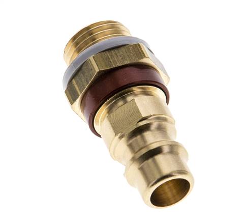 Acoplamiento de aire de latón DN 7.2 (Euro) con código marrón G 1/4 pulgada macho