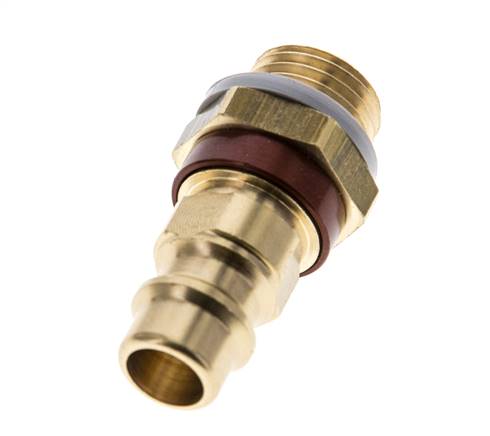 Acoplamiento de aire de latón DN 7.2 (Euro) con código marrón G 1/4 pulgada macho
