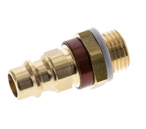 Acoplamiento de aire de latón DN 7.2 (Euro) con código marrón G 1/4 pulgada macho