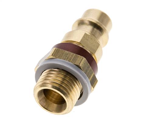Acoplamiento de aire de latón DN 7.2 (Euro) con código marrón G 1/4 pulgada macho