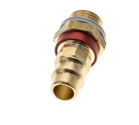 Acoplamiento de aire de latón DN 7.2 (Euro) con código rojo Enchufe G 1/4 pulgada macho