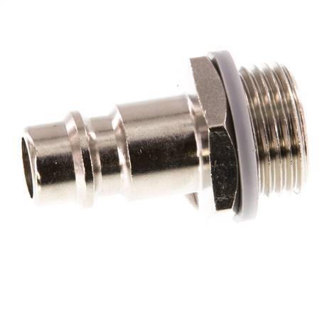 Nickel-plated Brass DN 7.2 (Euro) Air Coupling Plug G 3/8 inch Male [2 Pieces]