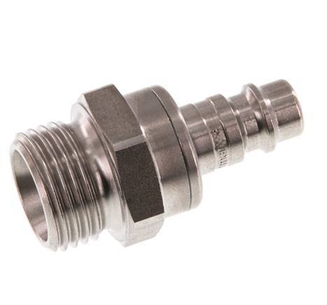 Acero inoxidable DN 7.2 (Euro) Enchufe de acoplamiento de aire G 1/2 pulgada macho de doble cierre