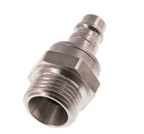 Acero inoxidable DN 7.2 (Euro) Enchufe de acoplamiento de aire G 1/2 pulgada macho de doble cierre