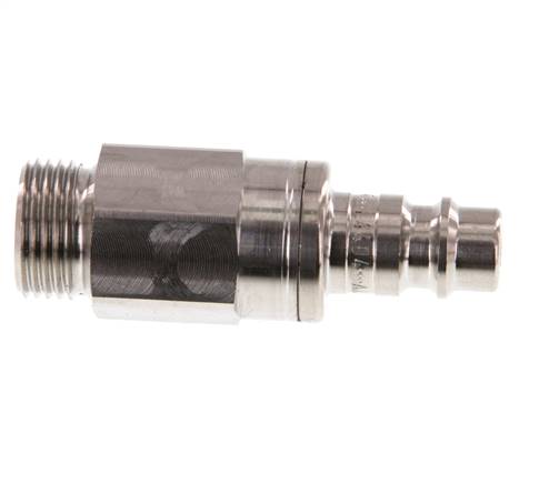Acero inoxidable 316L DN 7.2 (Euro) Enchufe de acoplamiento de aire G 3/8 pulgadas macho de doble cierre