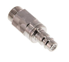 Acero inoxidable 316L DN 7.2 (Euro) Enchufe de acoplamiento de aire G 3/8 pulgadas macho de doble cierre