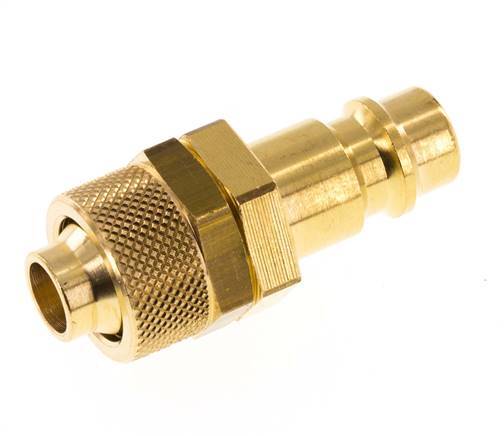 Brass DN 7.2 (Euro) Air Coupling Plug 9x12 mm Union Nut