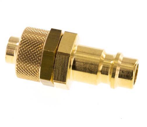 Brass DN 7.2 (Euro) Air Coupling Plug 9x12 mm Union Nut