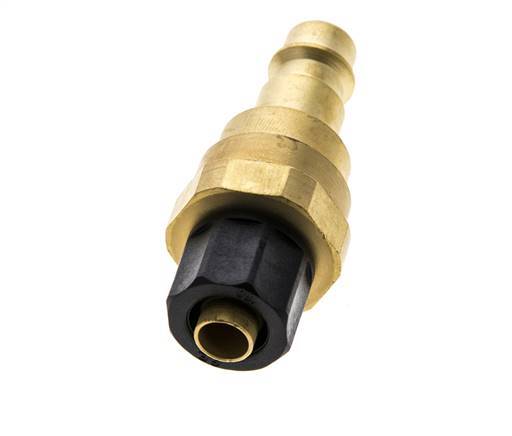 Brass DN 7.2 (Euro) Air Coupling Plug 8x10 mm Union Nut with Check Valve