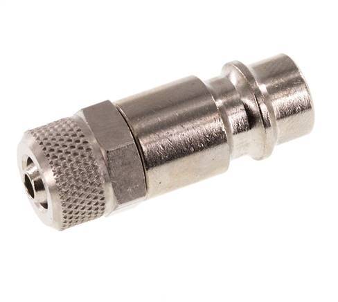 Nickel-plated Brass DN 7.2 (Euro) Air Coupling Plug 4x6 mm Union Nut [2 Pieces]
