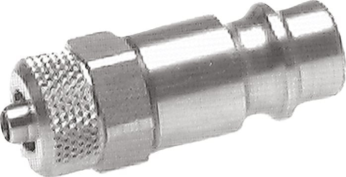 Nickel-plated Brass DN 7.2 (Euro) Air Coupling Plug 6x8 mm Union Nut [2 Pieces]