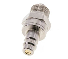 Latón niquelado DN 7,2 (Euro) Acoplamiento de aire Enchufe Tuerca de unión 8x10 mm Doble cierre
