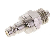 Latón niquelado DN 7,2 (Euro) Acoplamiento de aire Enchufe Tuerca de unión 8x10 mm Doble cierre