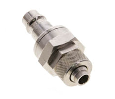 Latón niquelado DN 7,2 (Euro) Acoplamiento de aire Enchufe Tuerca de unión 8x10 mm Doble cierre