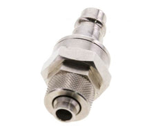 Latón niquelado DN 7,2 (Euro) Acoplamiento de aire Enchufe Tuerca de unión 8x10 mm Doble cierre