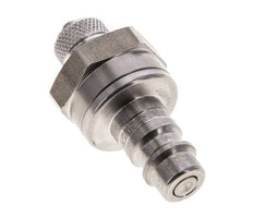 Acero inoxidable DN 7,2 (Euro) Enchufe de acoplamiento de aire Tuerca de unión de 4x6 mm Cierre doble