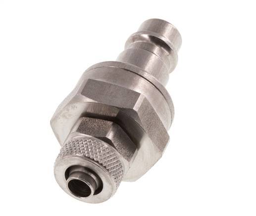 Acero inoxidable DN 7,2 (Euro) Enchufe de acoplamiento de aire Tuerca de unión 6x8 mm Cierre doble