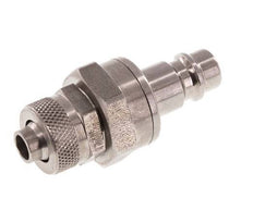 Stainless steel DN 7.2 (Euro) Air Coupling Plug 8x10 mm Union Nut Double Shut-Off