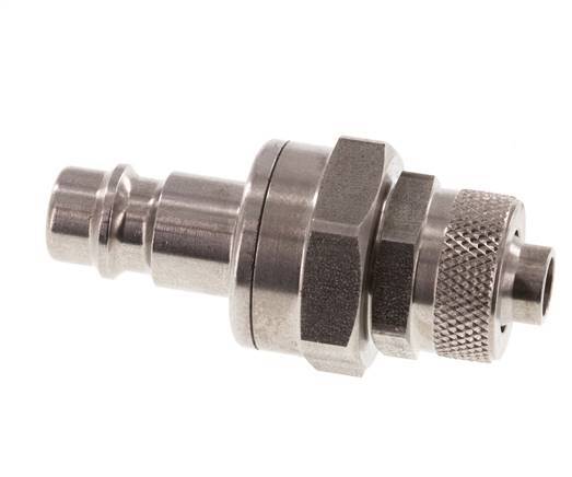 Acero inoxidable DN 7,2 (Euro) Enchufe de acoplamiento de aire Tuerca de unión de 8x10 mm Cierre doble