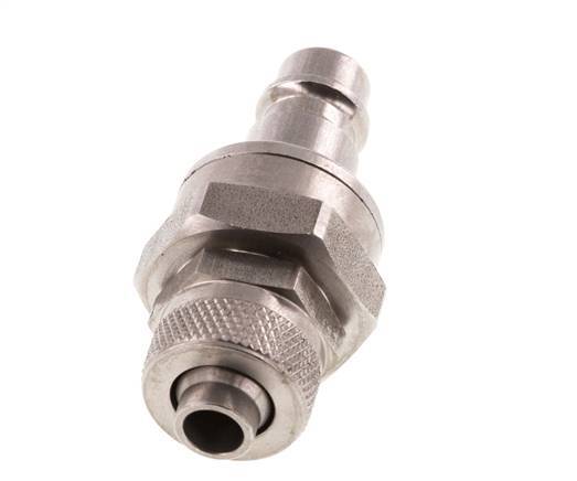 Acero inoxidable DN 7,2 (Euro) Enchufe de acoplamiento de aire Tuerca de unión de 8x10 mm Cierre doble
