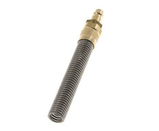 Tapón de acoplamiento de aire de latón DN 7,2 (Euro) Tuerca de unión 6x8 mm Bend-Protect con válvula de retención