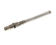 Nickel-plated Brass DN 7.2 (Euro) Air Coupling Plug 4x6 mm Union Nut Bend-Protect