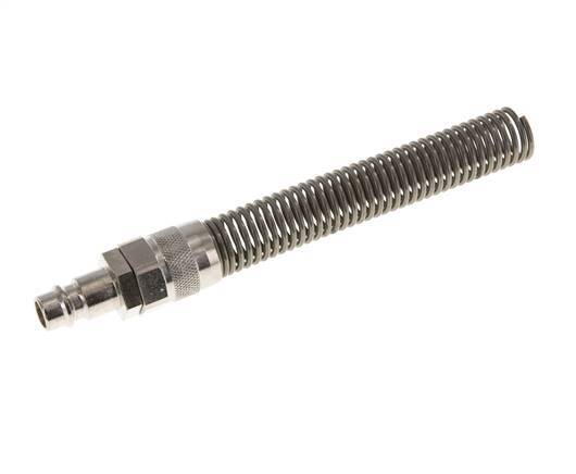 Latón niquelado DN 7,2 (Euro) Tapón de acoplamiento de aire Tuerca de unión 9x12 mm Bend-Protect
