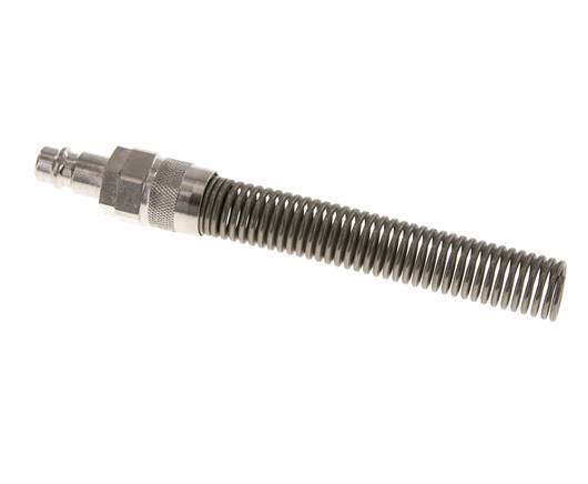 Latón niquelado DN 7,2 (Euro) Tapón de acoplamiento de aire Tuerca de unión 9x12 mm Bend-Protect