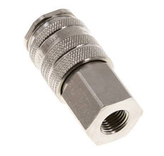 Nickel-plated Brass DN 10 Air Coupling Socket G 1/4 inch Female Double Shut-Off