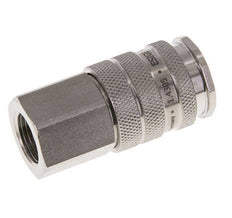 Acoplamiento de aire de acero inoxidable DN 10 Enchufe G 3/8 pulgadas Hembra de doble cierre