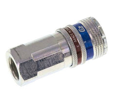 Acero/latón DN 10.4 Enchufe de seguridad para aire comprimido G 3/8 pulgadas hembra