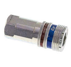 Acero/latón DN 10.4 Enchufe de seguridad para aire comprimido G 3/8 pulgadas hembra