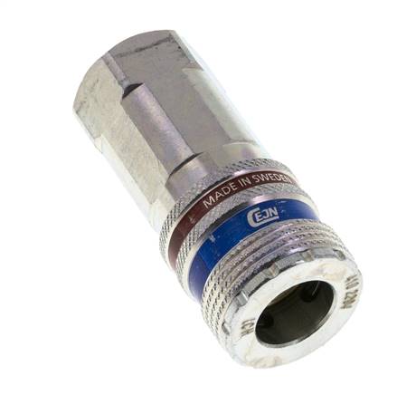 Acero/latón DN 10.4 Enchufe de seguridad para aire comprimido G 3/8 pulgadas hembra