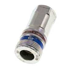 Acero/latón DN 10.4 Enchufe de seguridad para aire comprimido G 3/8 pulgadas hembra