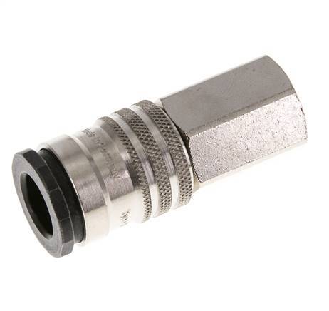 Steel/Nickel-plated brass DN 10 Air Coupling Socket G 3/8 inch Female