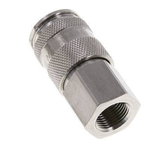 Stainless Steel 316L DN 10 Air Coupling Socket G 3/8 inch Female Double Shut-Off