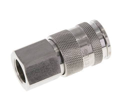 Stainless Steel 316L DN 10 Air Coupling Socket G 3/8 inch Female Double Shut-Off