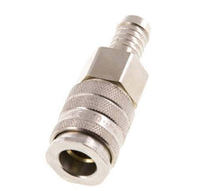 Nickel-plated Brass DN 10 Air Coupling Socket 13 mm Hose Pillar Double Shut-Off